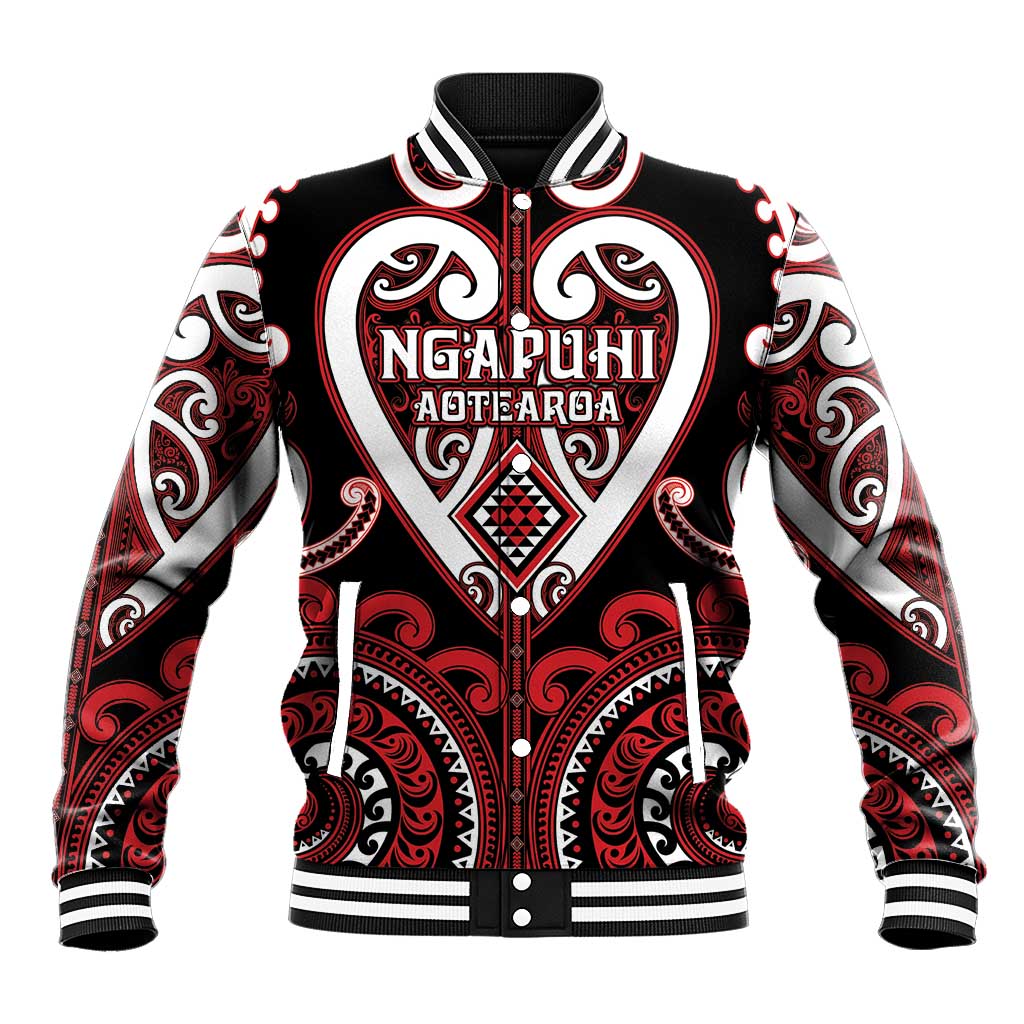 Custom Aotearoa Ngapuhi Baseball Jacket Maori Tribal Pattern