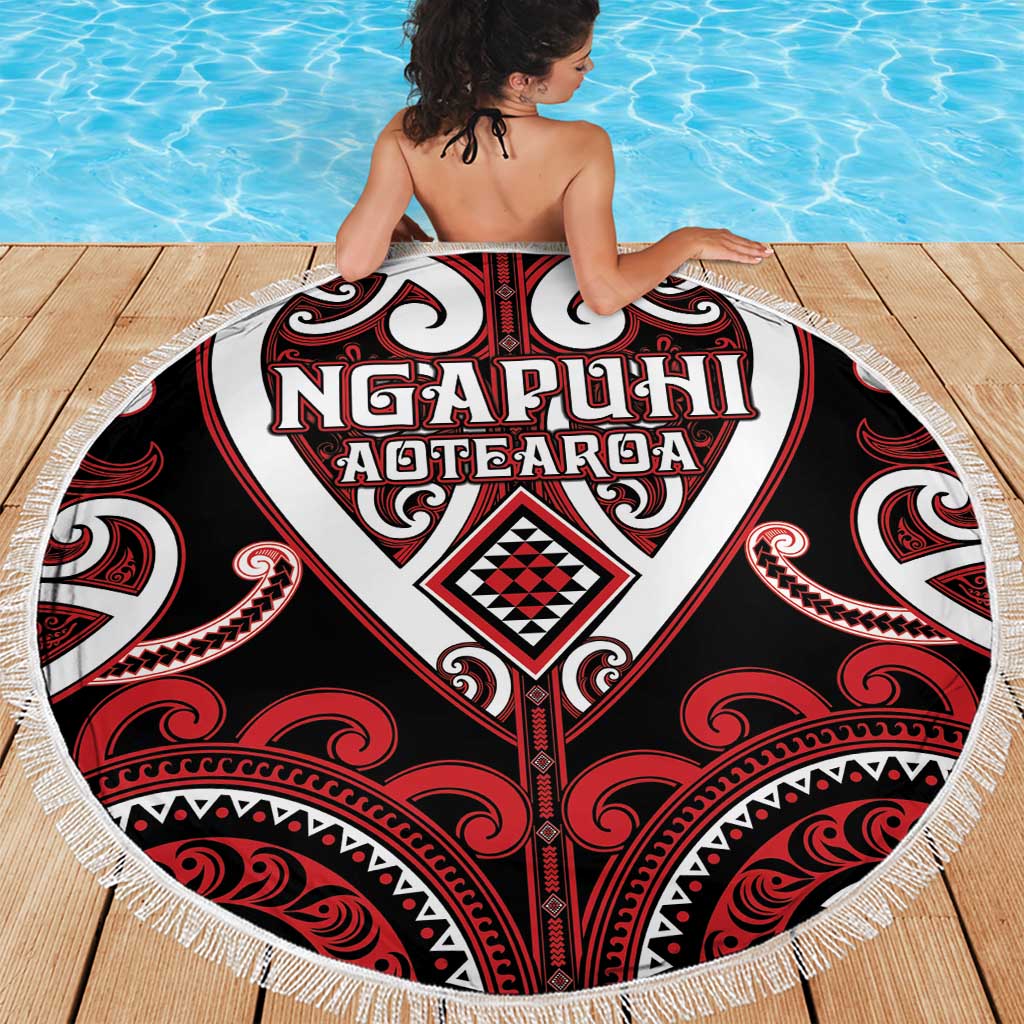 Aotearoa Ngapuhi Beach Blanket Maori Tribal Pattern