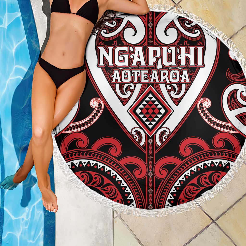 Aotearoa Ngapuhi Beach Blanket Maori Tribal Pattern