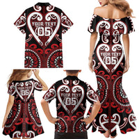 Custom Aotearoa Ngapuhi Family Matching Mermaid Dress and Hawaiian Shirt Maori Tribal Pattern