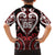 Custom Aotearoa Ngapuhi Family Matching Off The Shoulder Long Sleeve Dress and Hawaiian Shirt Maori Tribal Pattern