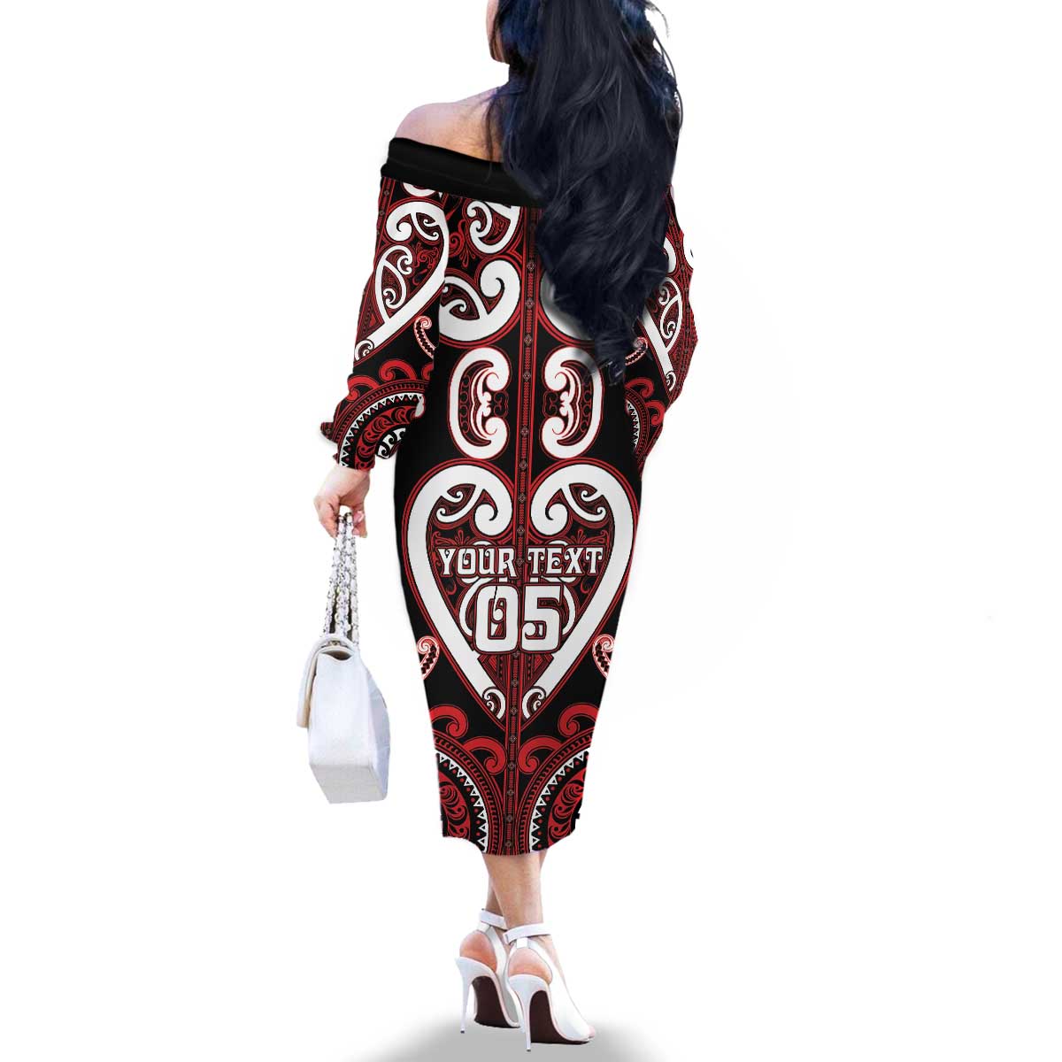 Custom Aotearoa Ngapuhi Family Matching Off The Shoulder Long Sleeve Dress and Hawaiian Shirt Maori Tribal Pattern