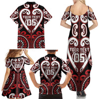 Custom Aotearoa Ngapuhi Family Matching Summer Maxi Dress and Hawaiian Shirt Maori Tribal Pattern