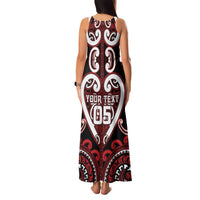 Custom Aotearoa Ngapuhi Family Matching Tank Maxi Dress and Hawaiian Shirt Maori Tribal Pattern