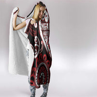 Aotearoa Ngapuhi Hooded Blanket Maori Tribal Pattern