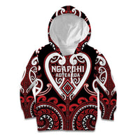 Custom Aotearoa Ngapuhi Kid Hoodie Maori Tribal Pattern