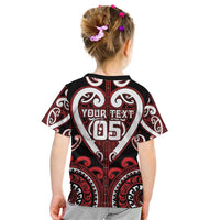 Custom Aotearoa Ngapuhi Kid T Shirt Maori Tribal Pattern