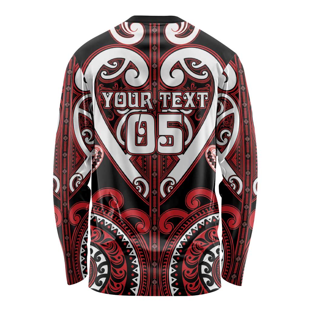 Custom Aotearoa Ngapuhi Long Sleeve Shirt Maori Tribal Pattern