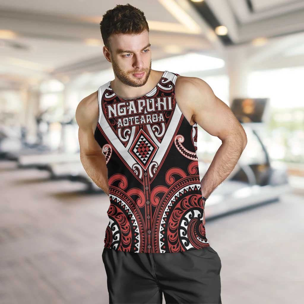 Custom Aotearoa Ngapuhi Men Tank Top Maori Tribal Pattern