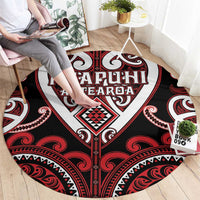 Aotearoa Ngapuhi Round Carpet Maori Tribal Pattern