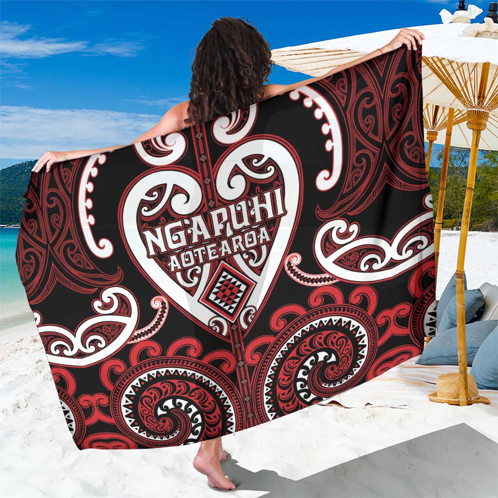 Aotearoa Ngapuhi Sarong Maori Tribal Pattern LT05 One Size 44 x 66 inches Red - Polynesian Pride