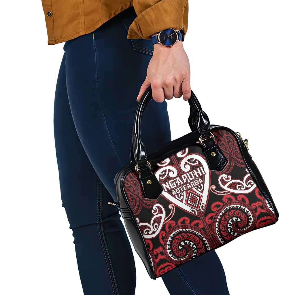 Aotearoa Ngapuhi Shoulder Handbag Maori Tribal Pattern LT05 - Polynesian Pride