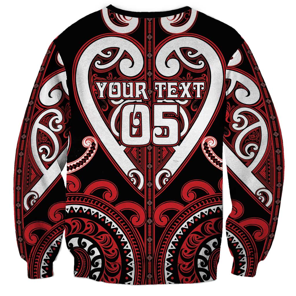 Custom Aotearoa Ngapuhi Sweatshirt Maori Tribal Pattern