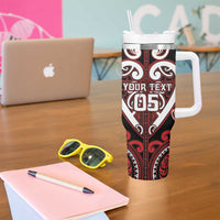 Custom Aotearoa Ngapuhi Tumbler With Handle Maori Tribal Pattern LT05 - Polynesian Pride