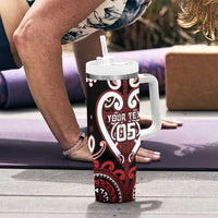 Custom Aotearoa Ngapuhi Tumbler With Handle Maori Tribal Pattern LT05 - Polynesian Pride