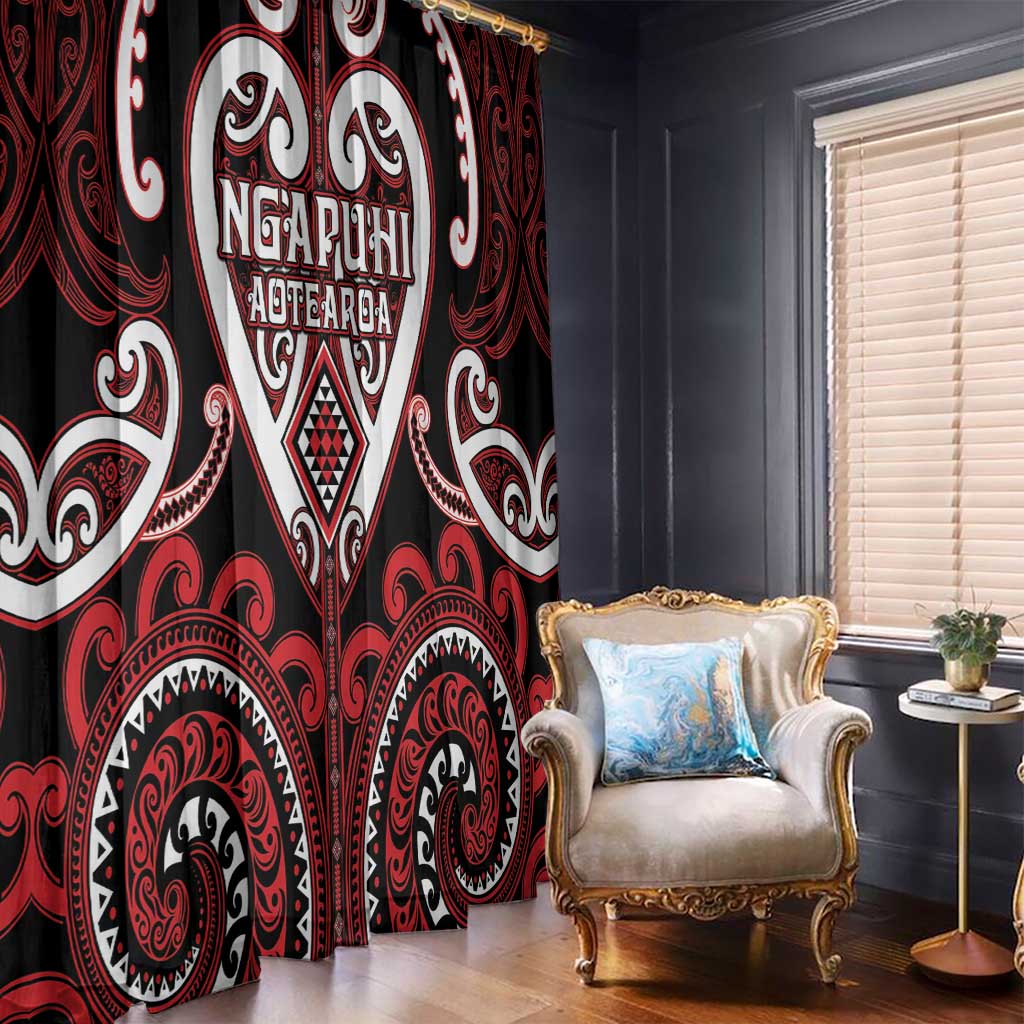Aotearoa Ngapuhi Window Curtain Maori Tribal Pattern LT05 - Polynesian Pride