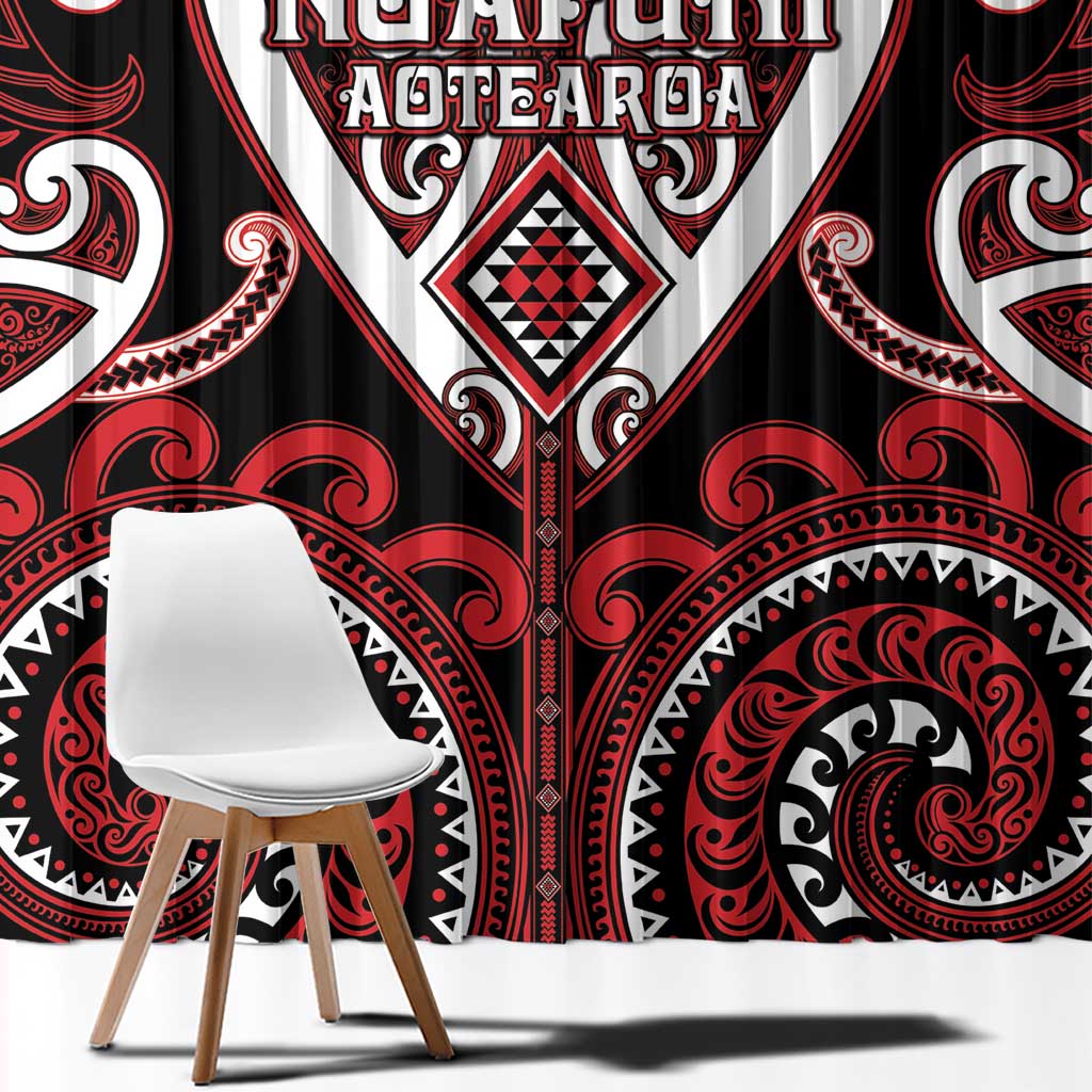 Aotearoa Ngapuhi Window Curtain Maori Tribal Pattern LT05 - Polynesian Pride