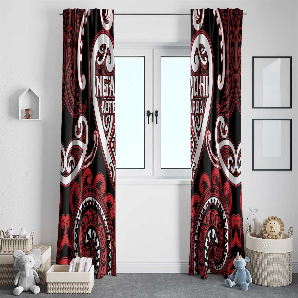 Aotearoa Ngapuhi Window Curtain Maori Tribal Pattern LT05 - Polynesian Pride