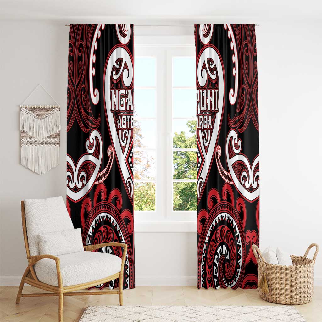 Aotearoa Ngapuhi Window Curtain Maori Tribal Pattern LT05 - Polynesian Pride