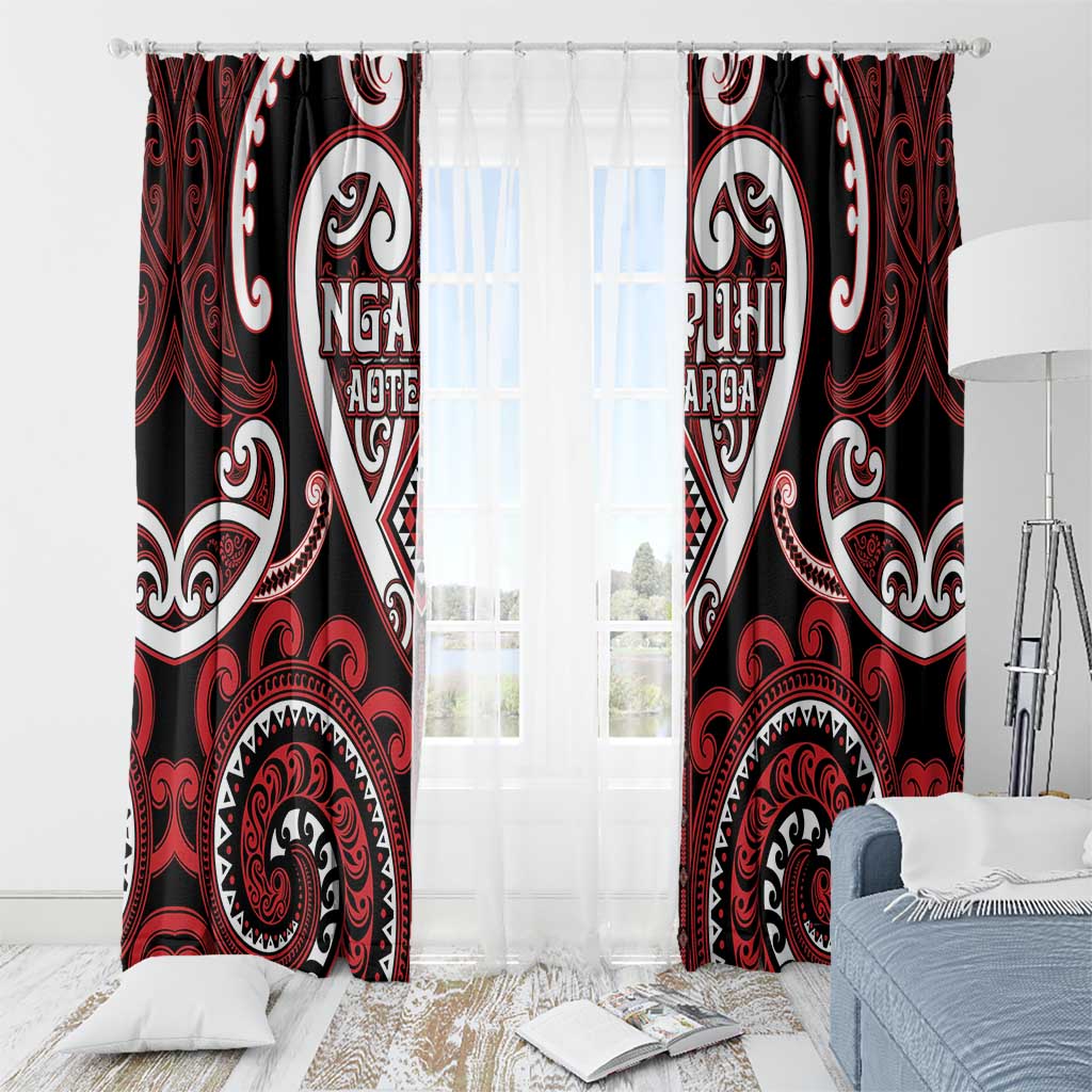 Aotearoa Ngapuhi Window Curtain Maori Tribal Pattern LT05 - Polynesian Pride