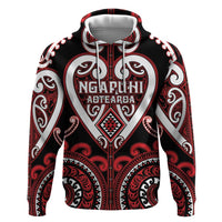 Custom Aotearoa Ngapuhi Zip Hoodie Maori Tribal Pattern