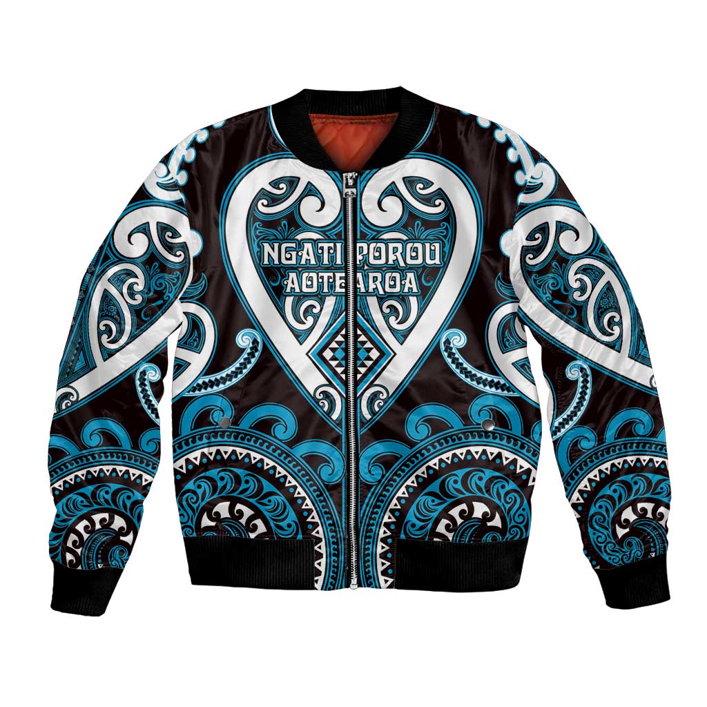 Custom Aotearoa Ngati Porou Bomber Jacket Maori Tribal Pattern