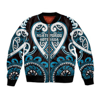 Custom Aotearoa Ngati Porou Bomber Jacket Maori Tribal Pattern
