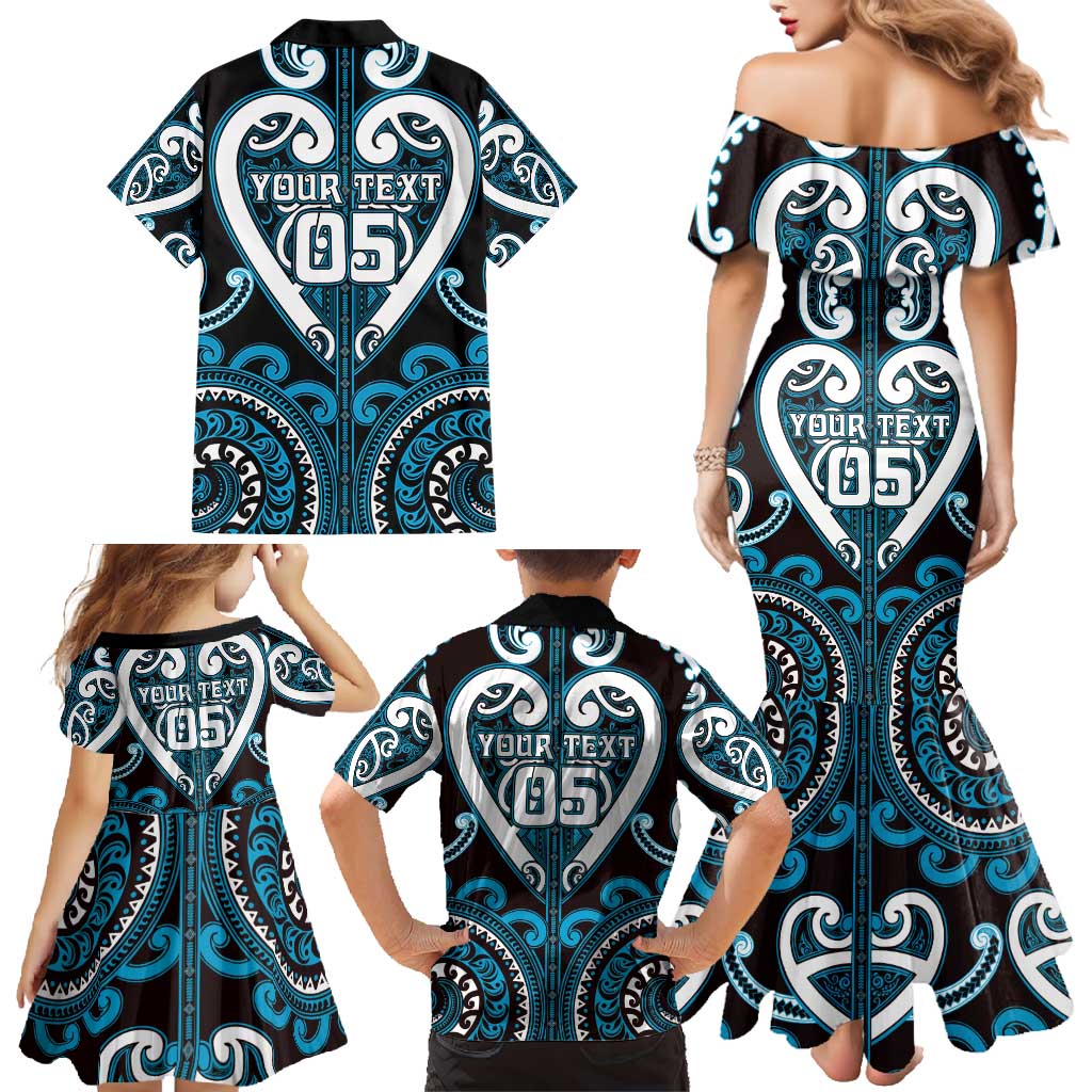 Custom Aotearoa Ngati Porou Family Matching Mermaid Dress and Hawaiian Shirt Maori Tribal Pattern