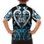 Custom Aotearoa Ngati Porou Family Matching Off The Shoulder Long Sleeve Dress and Hawaiian Shirt Maori Tribal Pattern