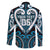 Custom Aotearoa Ngati Porou Family Matching Off The Shoulder Long Sleeve Dress and Hawaiian Shirt Maori Tribal Pattern
