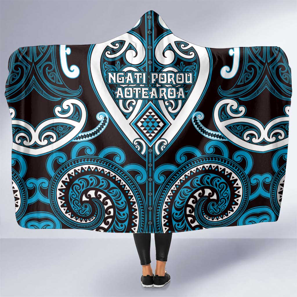 Aotearoa Ngati Porou Hooded Blanket Maori Tribal Pattern