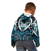 Custom Aotearoa Ngati Porou Kid Hoodie Maori Tribal Pattern