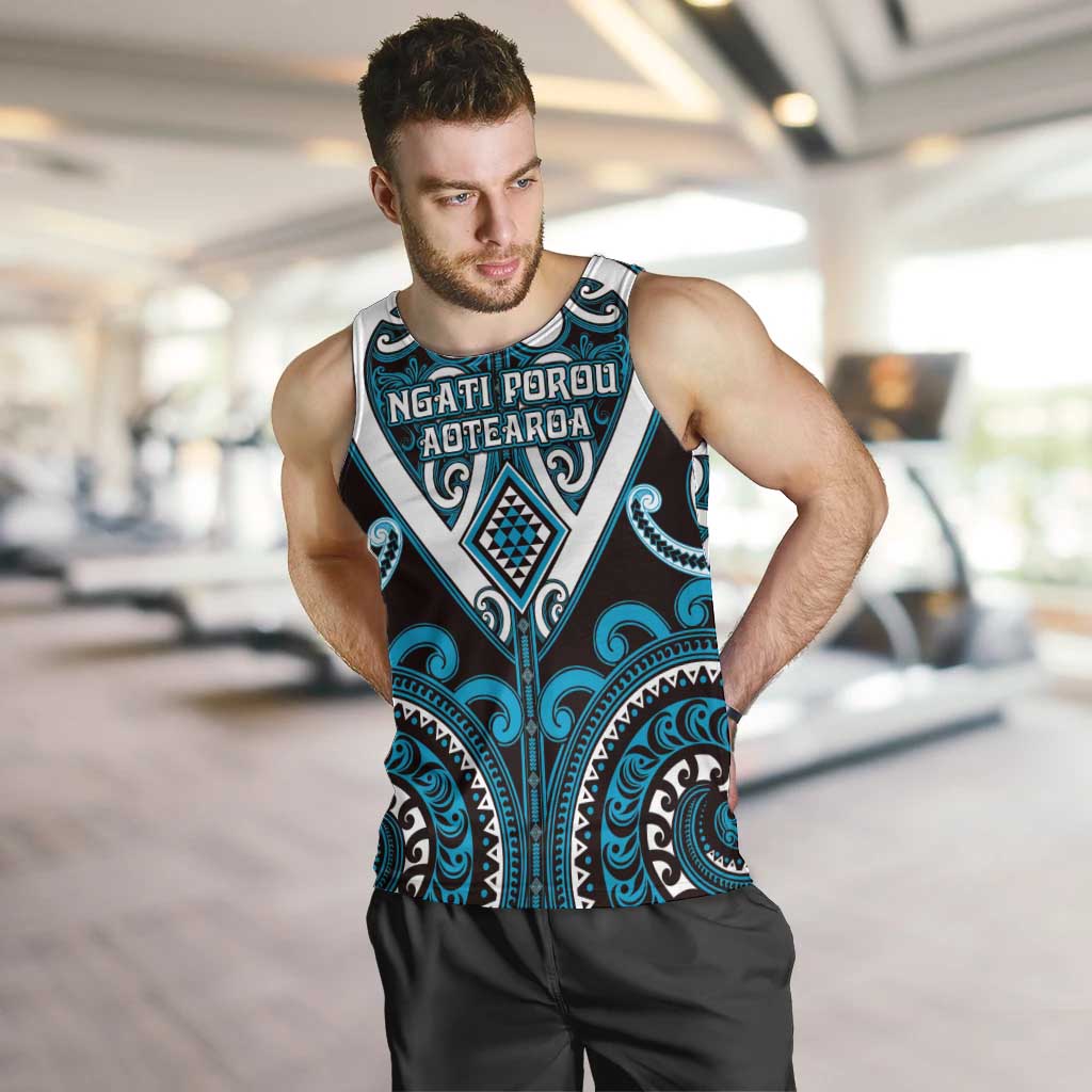 Custom Aotearoa Ngati Porou Men Tank Top Maori Tribal Pattern