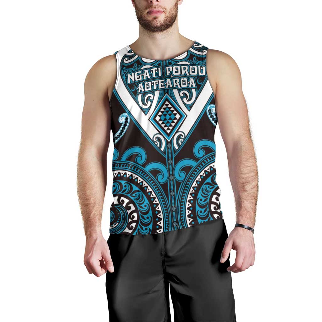Custom Aotearoa Ngati Porou Men Tank Top Maori Tribal Pattern