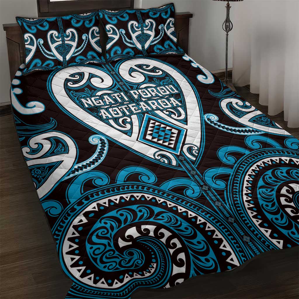 Aotearoa Ngati Porou Quilt Bed Set Maori Tribal Pattern