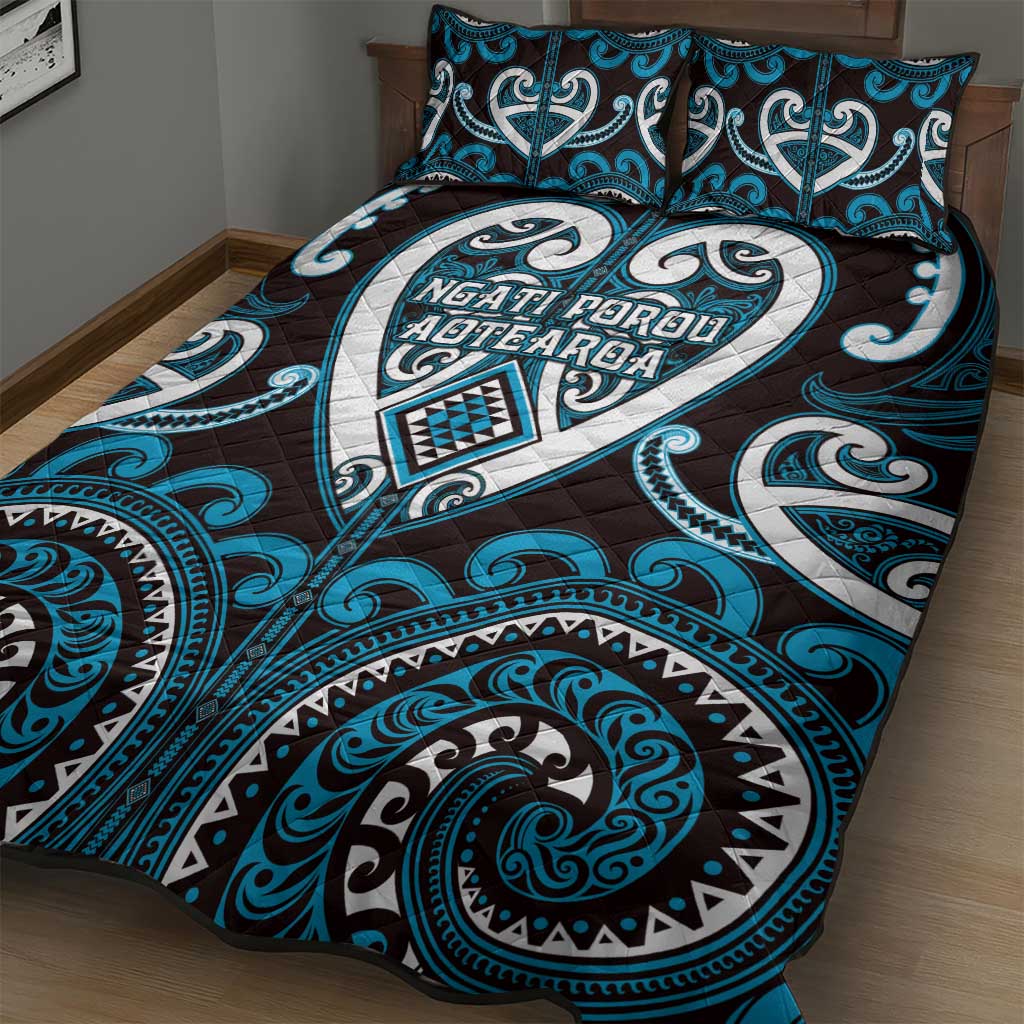 Aotearoa Ngati Porou Quilt Bed Set Maori Tribal Pattern