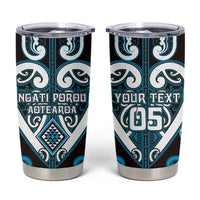 Custom Aotearoa Ngati Porou Tumbler Cup Maori Tribal Pattern