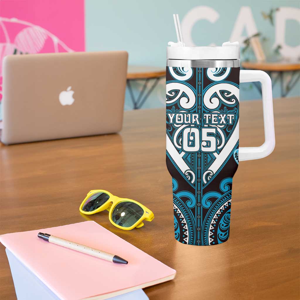 Custom Aotearoa Ngati Porou Tumbler With Handle Maori Tribal Pattern LT05 - Polynesian Pride