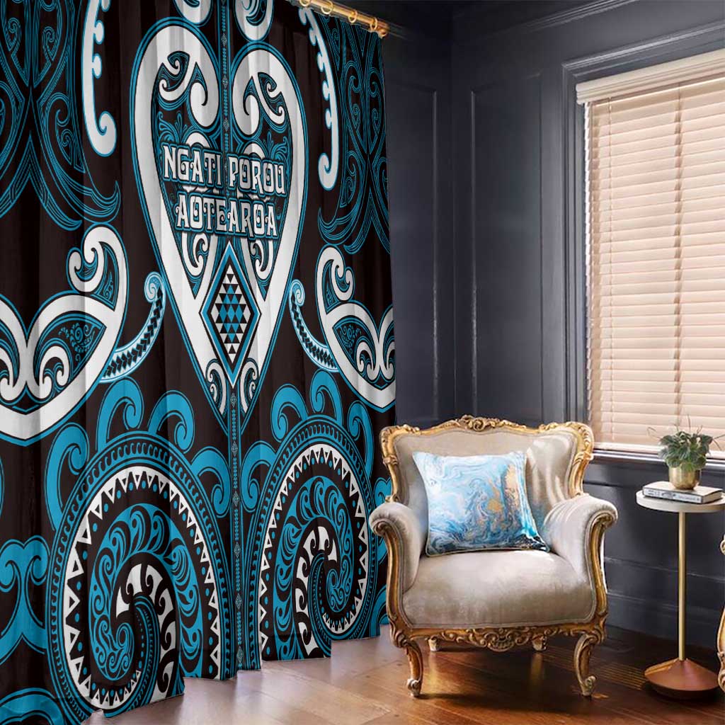 Aotearoa Ngati Porou Window Curtain Maori Tribal Pattern LT05 - Polynesian Pride
