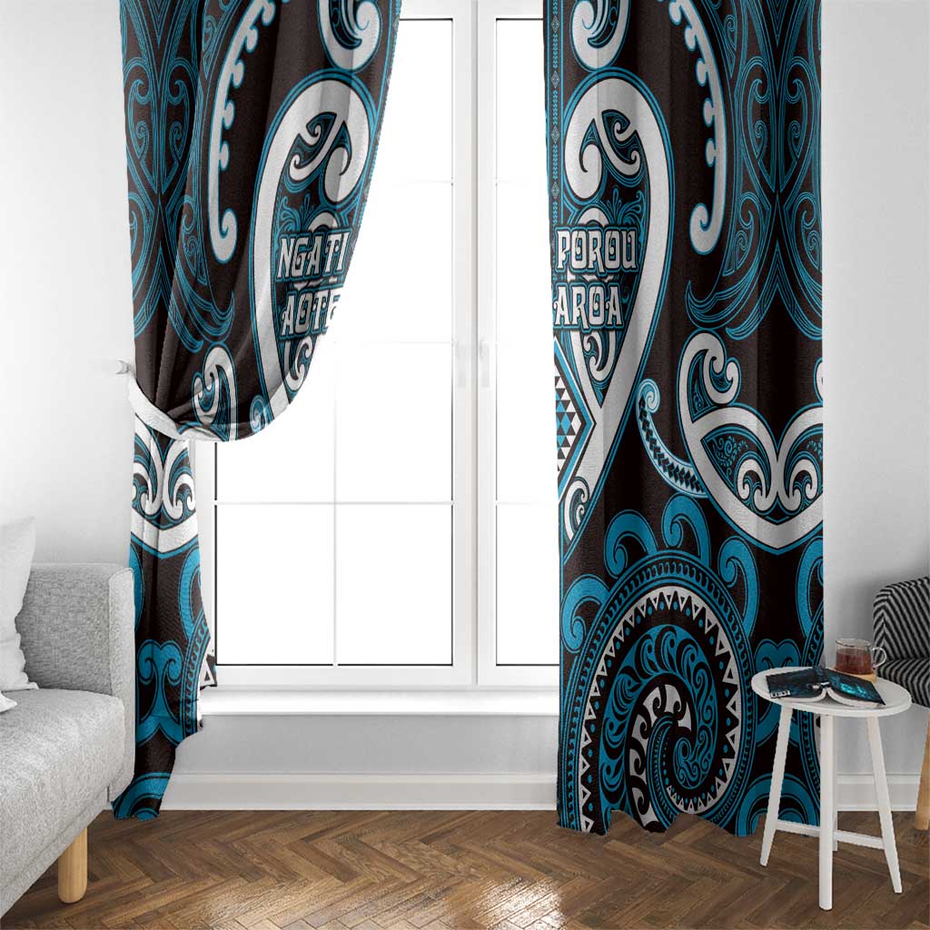 Aotearoa Ngati Porou Window Curtain Maori Tribal Pattern LT05 - Polynesian Pride