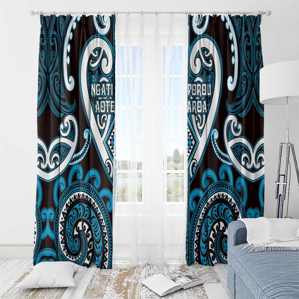 Aotearoa Ngati Porou Window Curtain Maori Tribal Pattern LT05 - Polynesian Pride