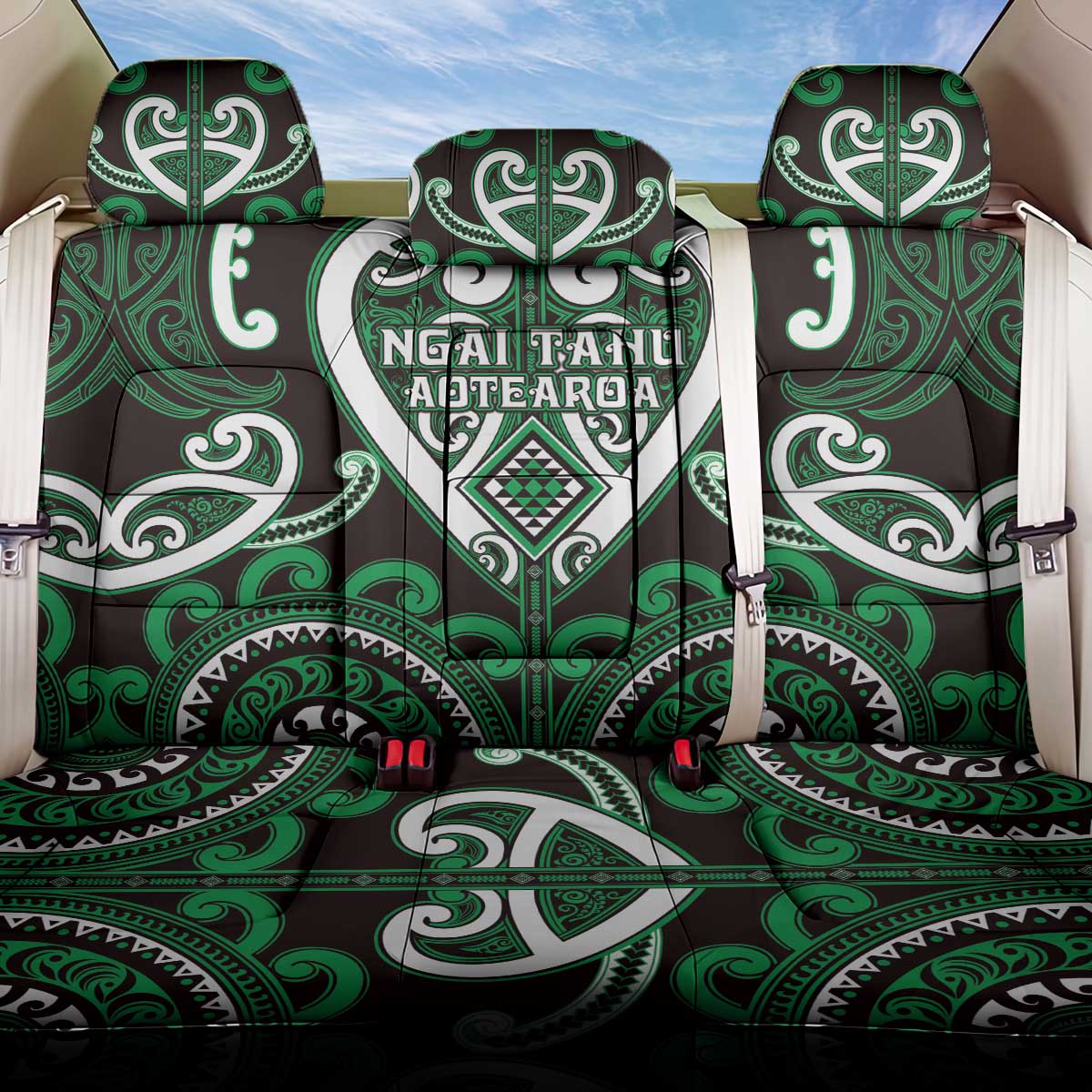 Aotearoa Ngai Tahu Back Car Seat Cover Maori Tribal Pattern