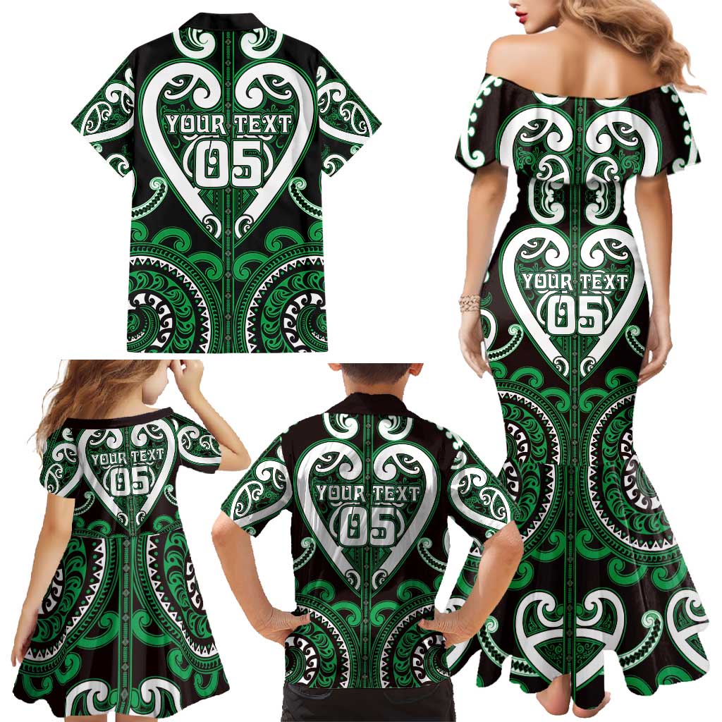 Custom Aotearoa Ngai Tahu Family Matching Mermaid Dress and Hawaiian Shirt Maori Tribal Pattern