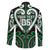 Custom Aotearoa Ngai Tahu Family Matching Off The Shoulder Long Sleeve Dress and Hawaiian Shirt Maori Tribal Pattern