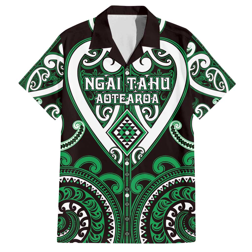 Custom Aotearoa Ngai Tahu Family Matching Off Shoulder Short Dress and Hawaiian Shirt Maori Tribal Pattern