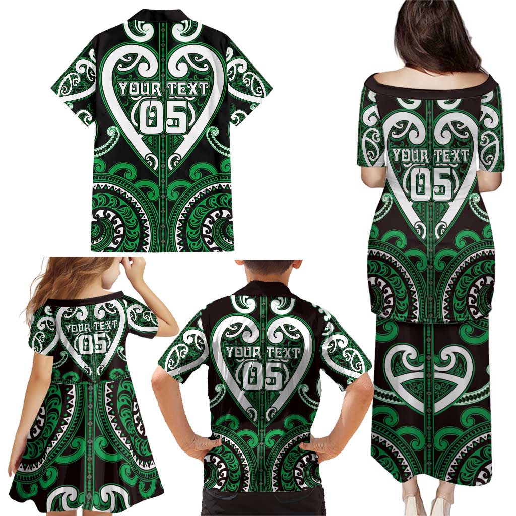 Custom Aotearoa Ngai Tahu Family Matching Puletasi and Hawaiian Shirt Maori Tribal Pattern