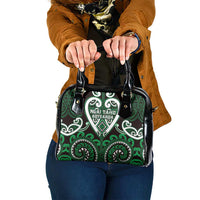 Aotearoa Ngai Tahu Shoulder Handbag Maori Tribal Pattern LT05 One Size Green - Polynesian Pride