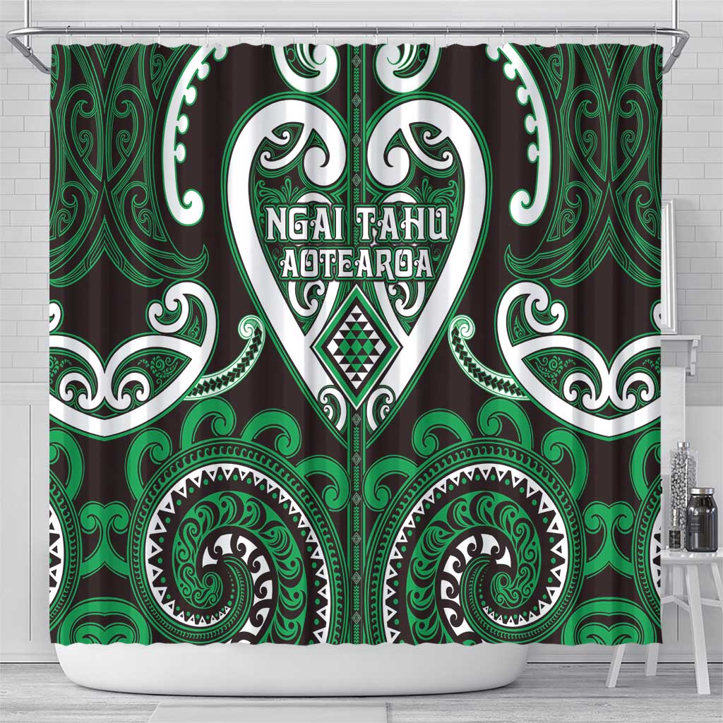 Aotearoa Ngai Tahu Shower Curtain Maori Tribal Pattern