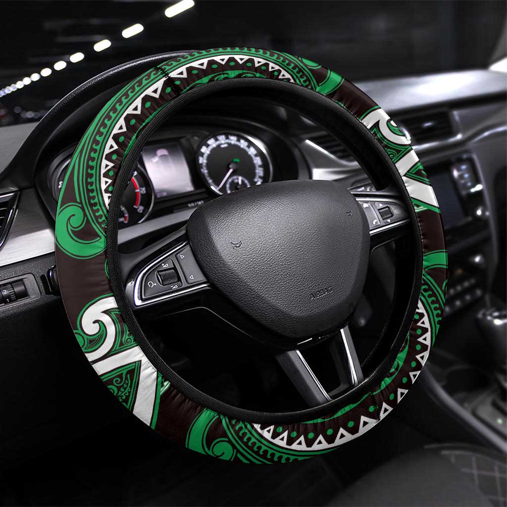 Aotearoa Ngai Tahu Steering Wheel Cover Maori Tribal Pattern
