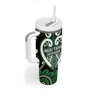 Custom Aotearoa Ngai Tahu Tumbler With Handle Maori Tribal Pattern LT05 - Polynesian Pride